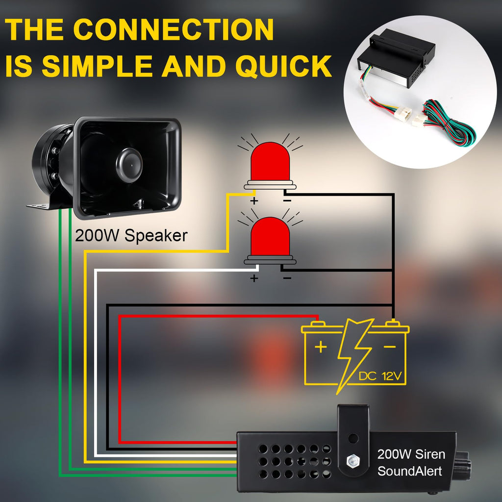 Police Siren PA System with Handheld Mic W454088