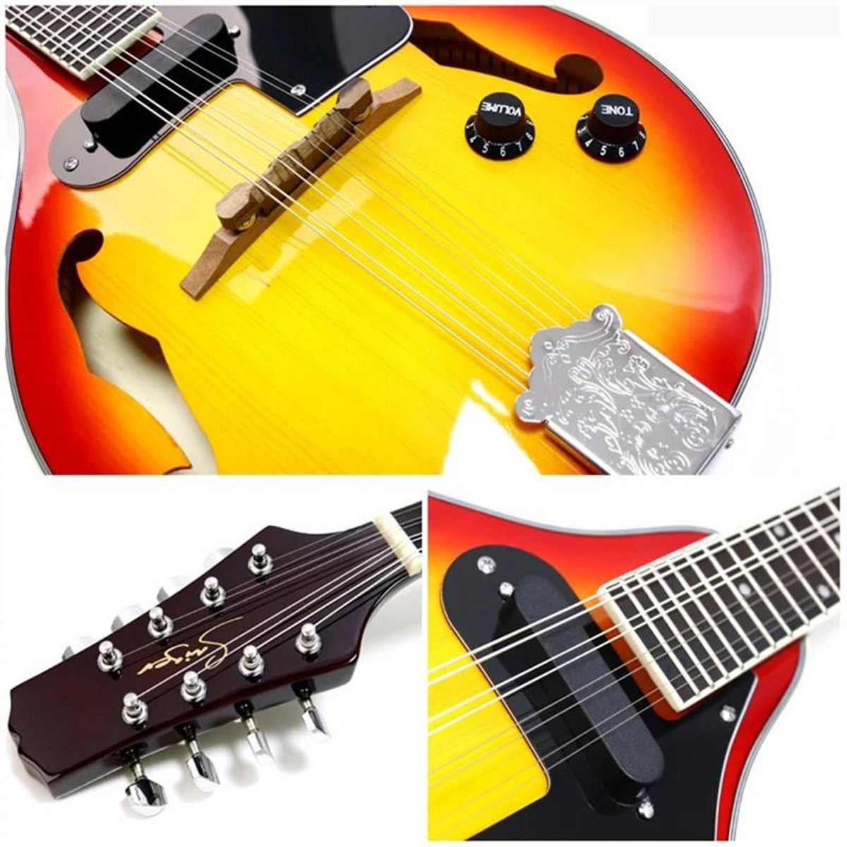 8 Strings Spruce Sunburst Electric Mandolin R6970