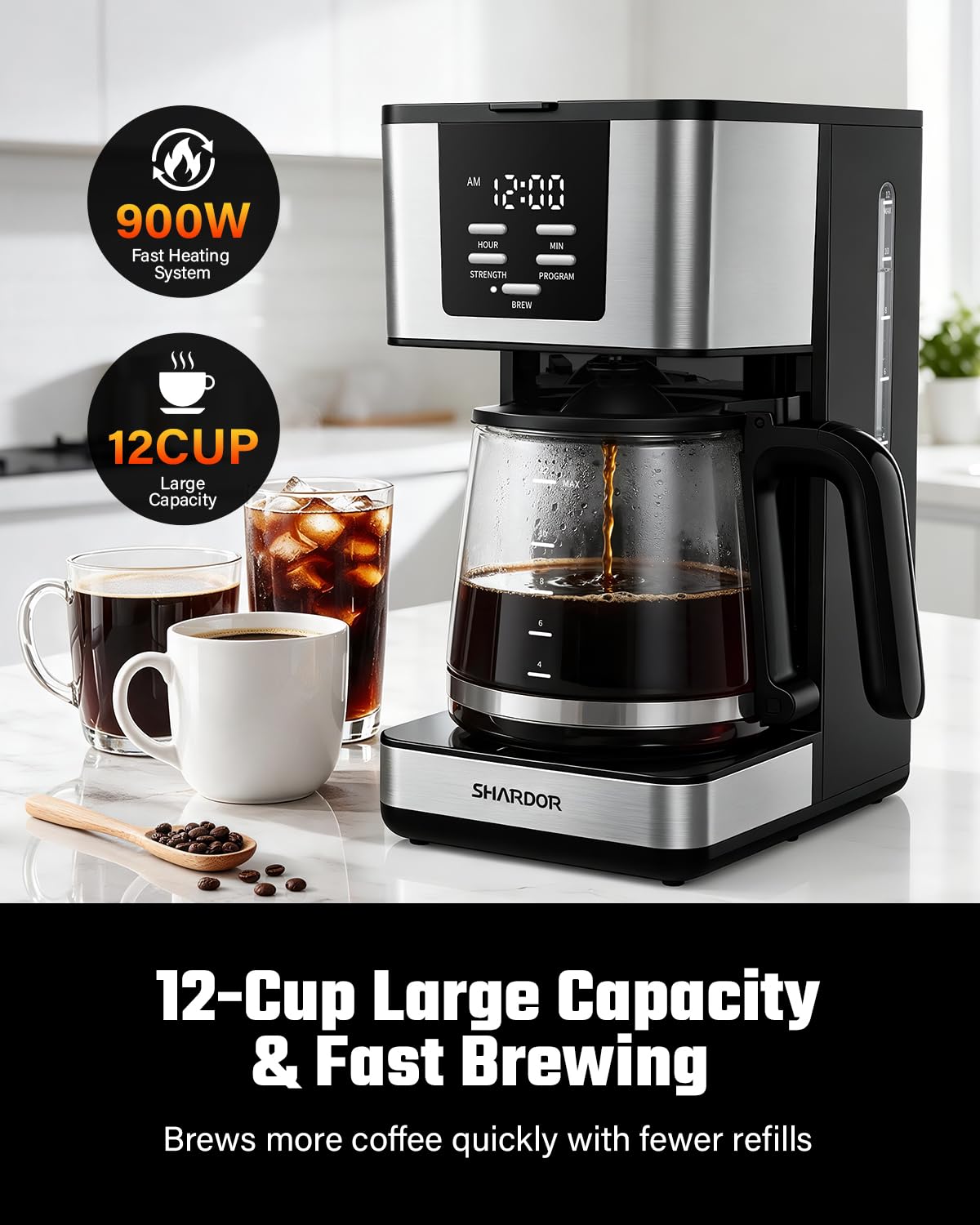 12-Cup Programmable Coffee Maker J316
