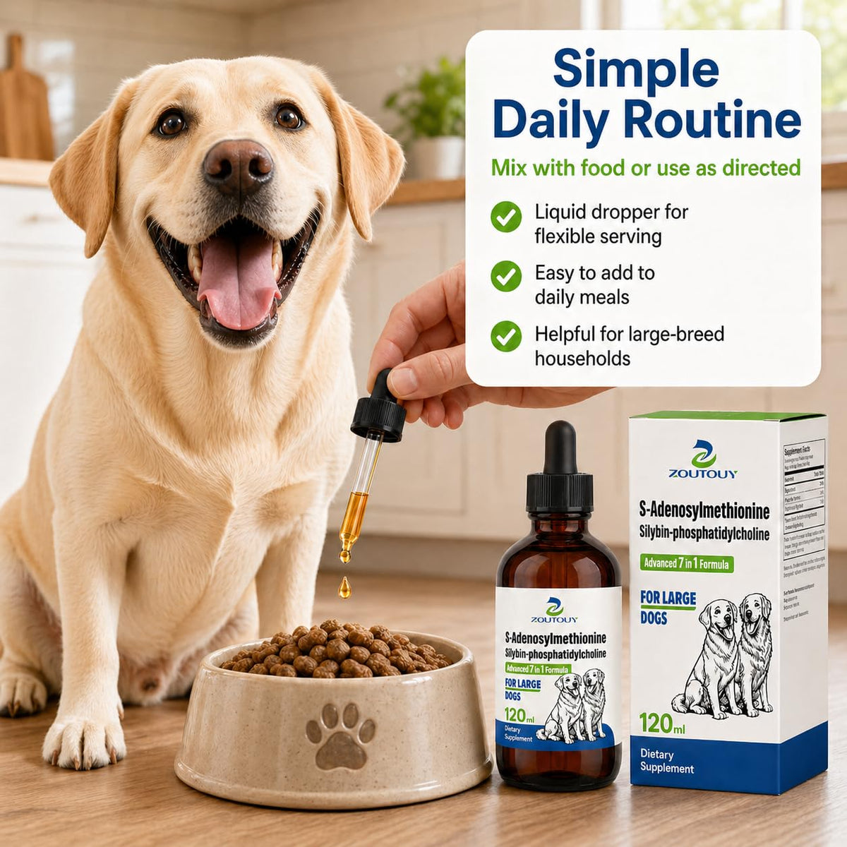 Dog Liver Supplement with Silybin, Milk Thistle, 120ml I325209