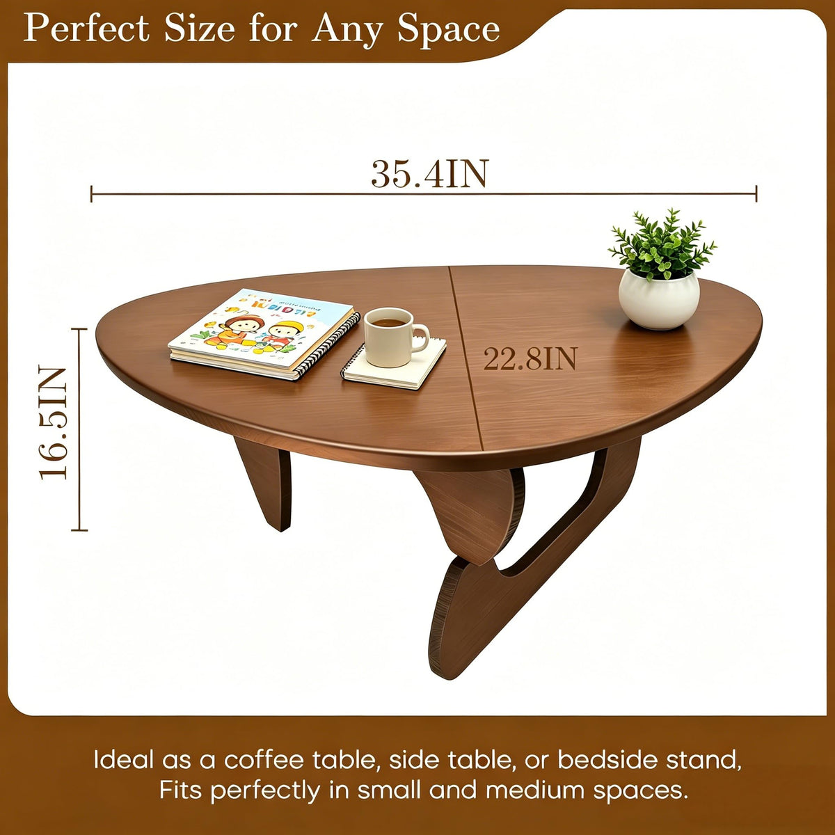 Solid Wood Triangle Coffee Table Z257115