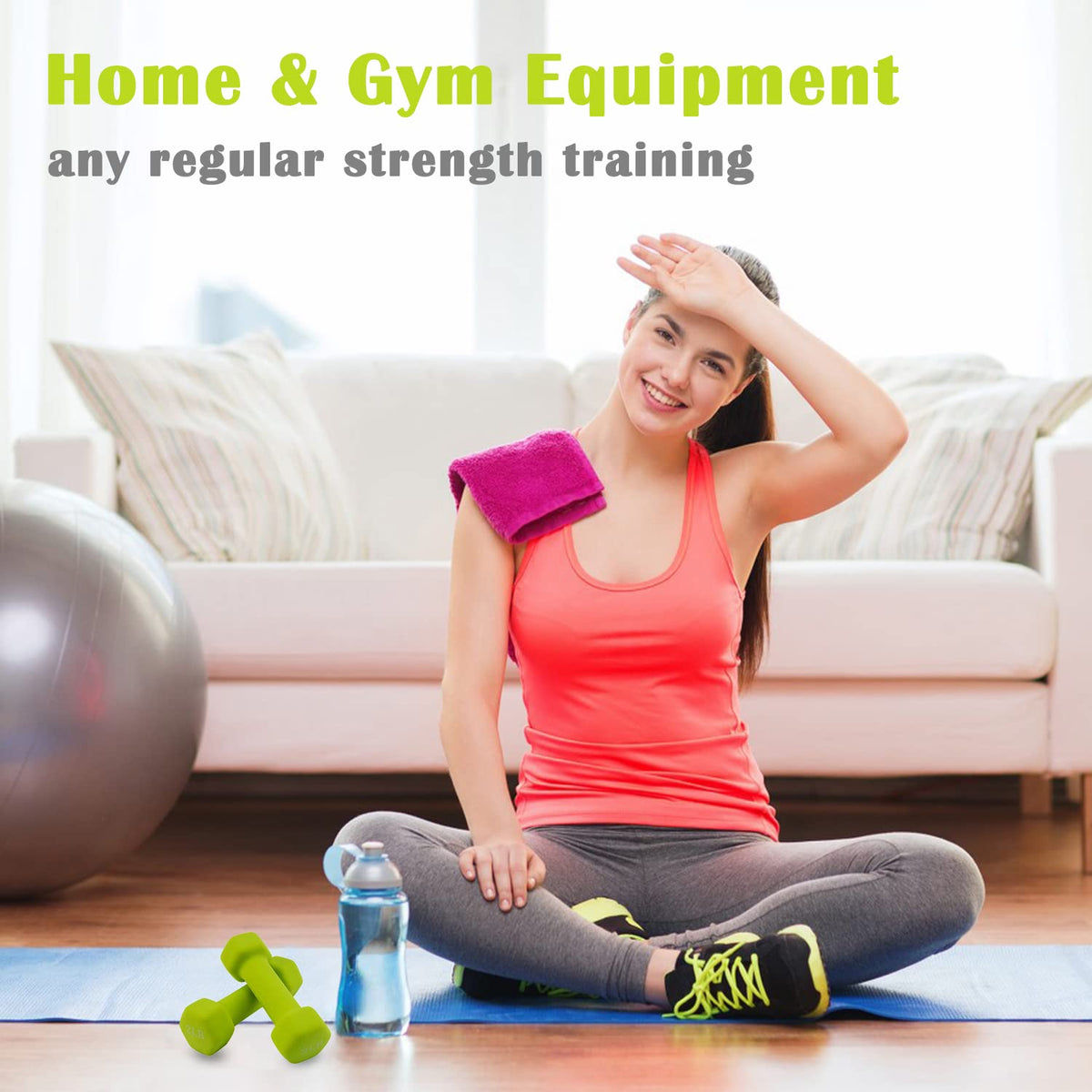 Dumbbells Set of 2 Hex Free Weights M1360