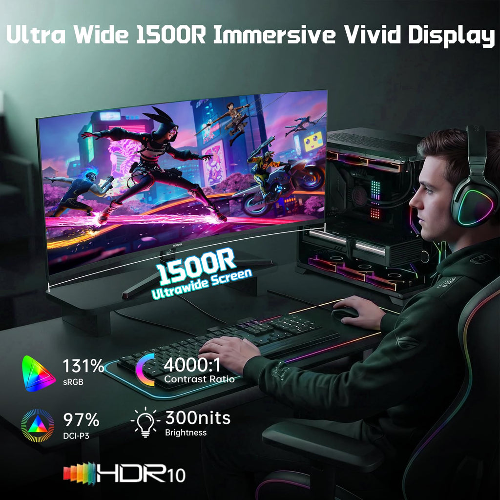34 Inch Curved Gaming Monitor 200Hz UWQHD Y190280