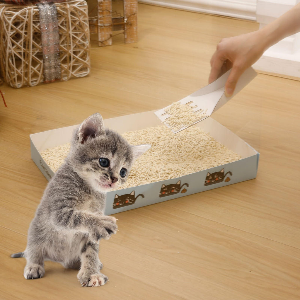 30 Pack Disposable Litter Boxes with Scoop W994