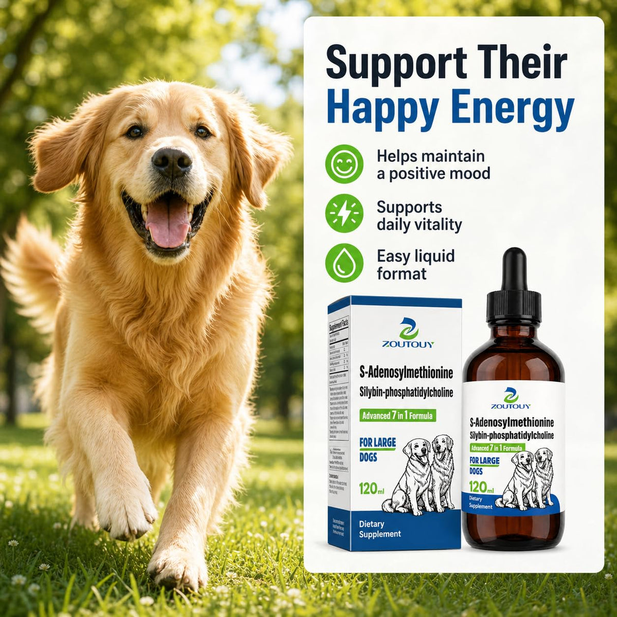 Dog Liver Supplement with Silybin, Milk Thistle, 120ml I325209