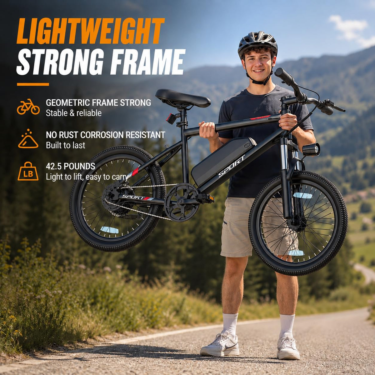 Electric Bike for Adults 1000W Peak Motor 20"/26" Mountain Ebike C6738