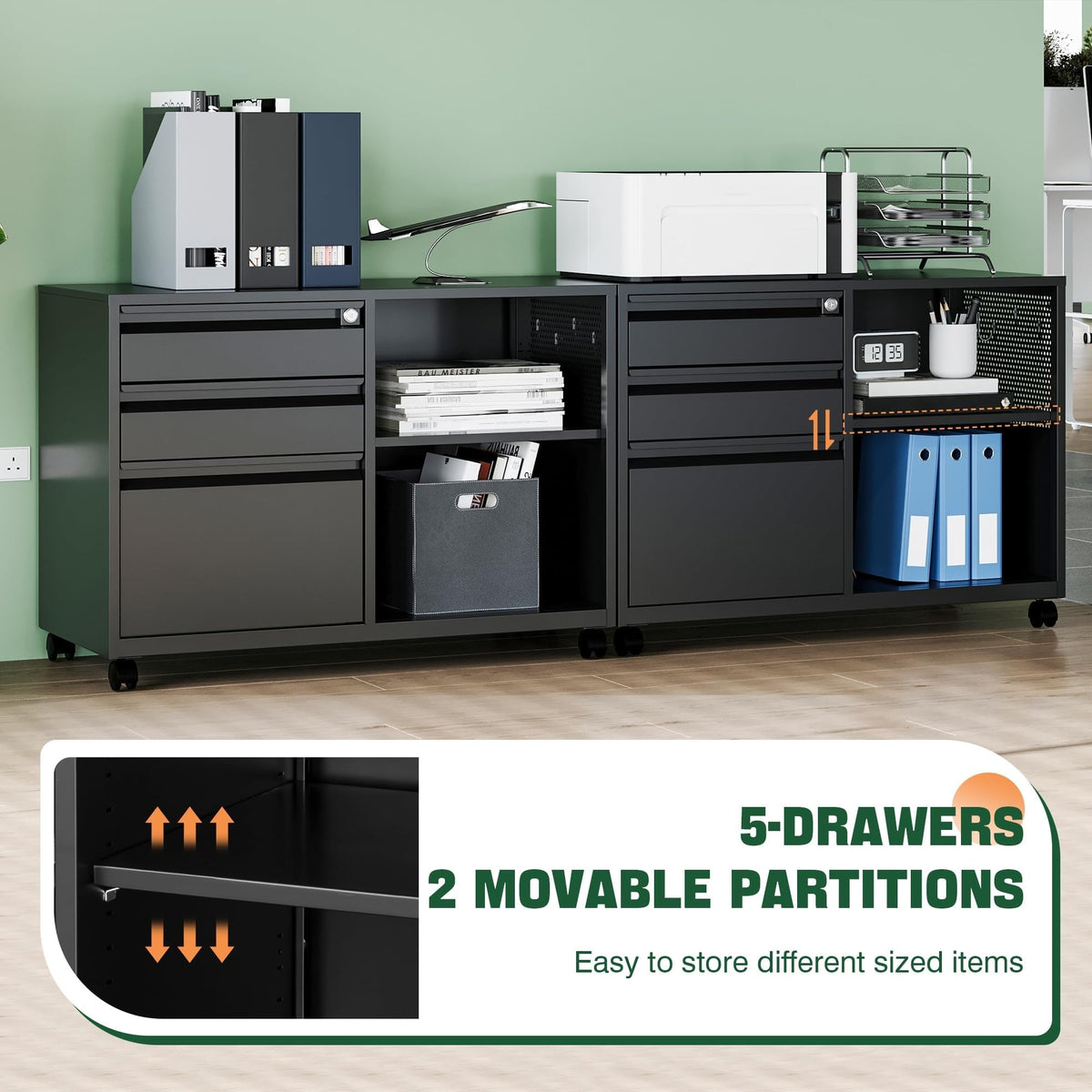 3 Drawer Metal File Cabinet with Lock L611861