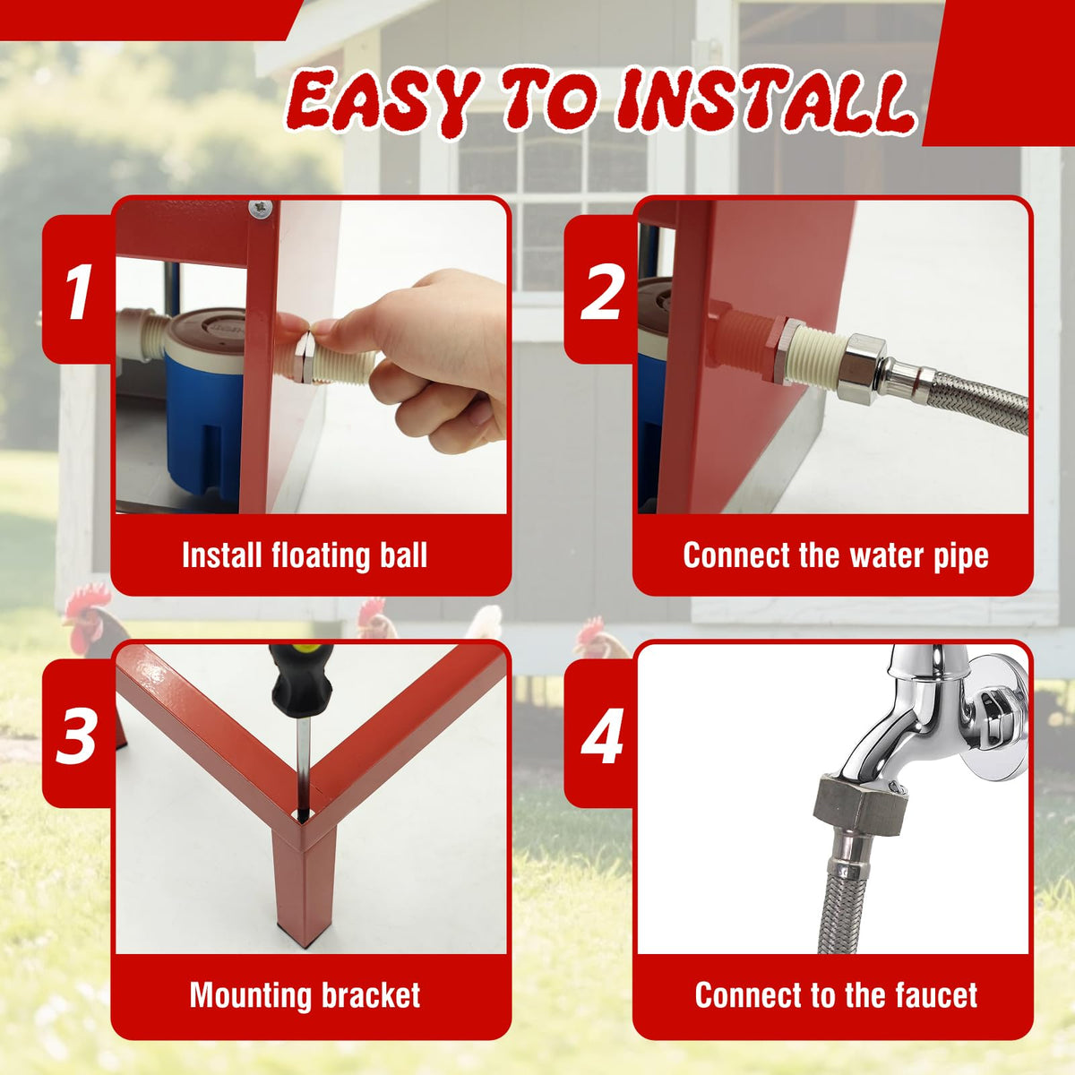 Stainless Steel Automatic Chicken Waterer B190624