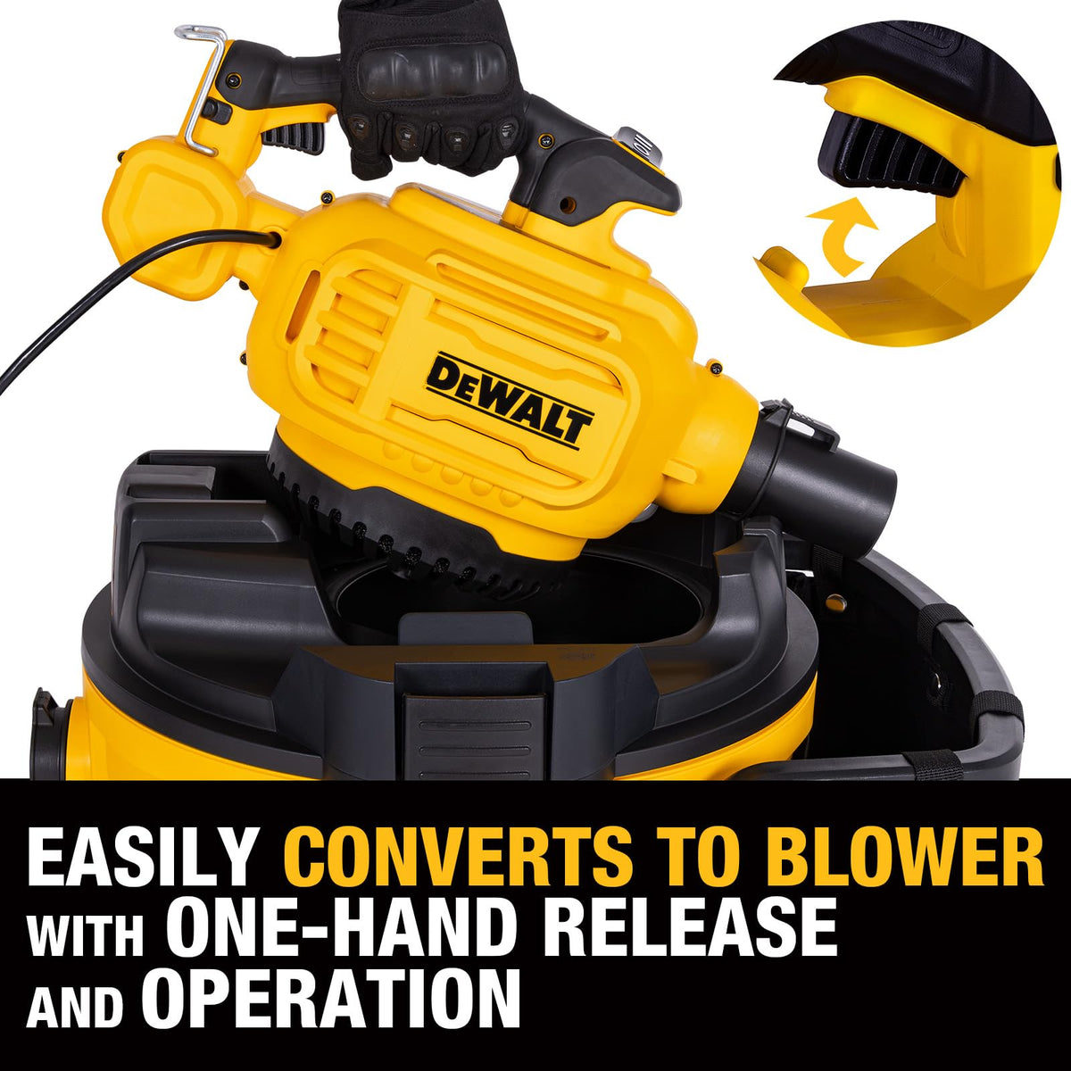 Shop Vacuum Wet and Dry 9 Gallon 5 HP with Detachable Blower J93298