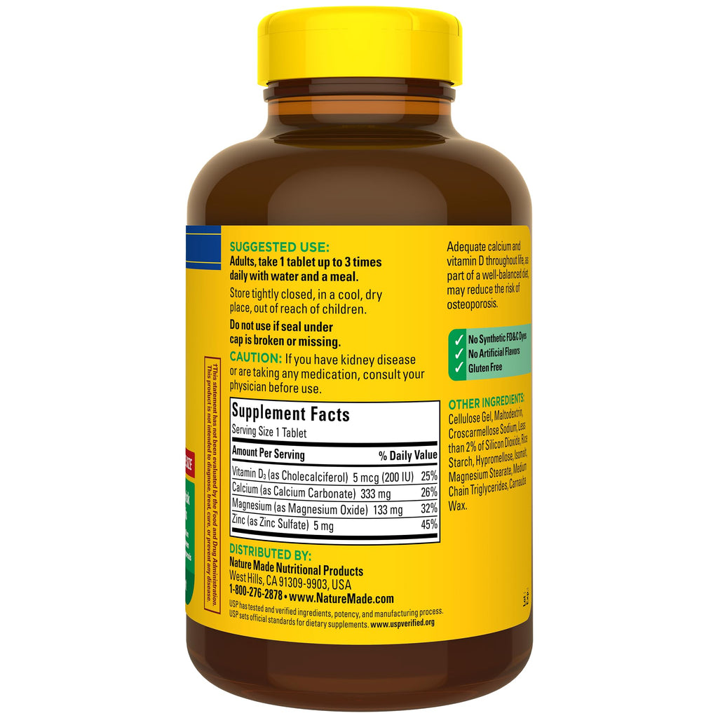 Calcium Magnesium Zinc with Vitamin D3, 300 Tablets V54007
