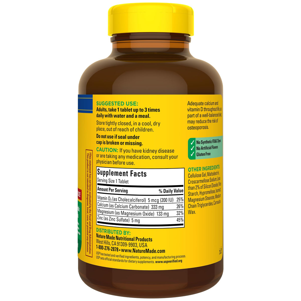 Calcium Magnesium Zinc with Vitamin D3, 300 Tablets V54007