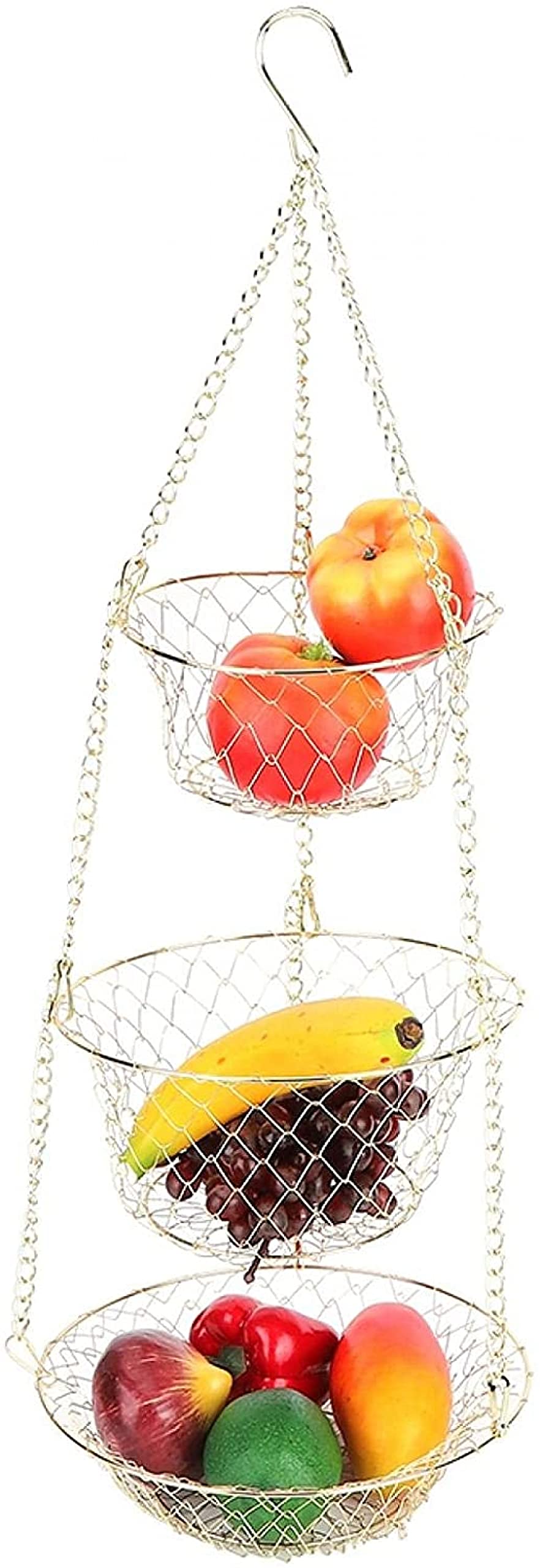 3-Tier Heavy Duty Wire Hanging Basket D856750