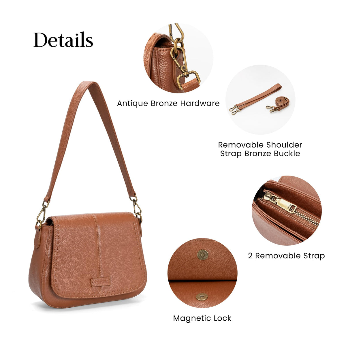 Genuine Leather RFID Blocking Crossbody Bag D198