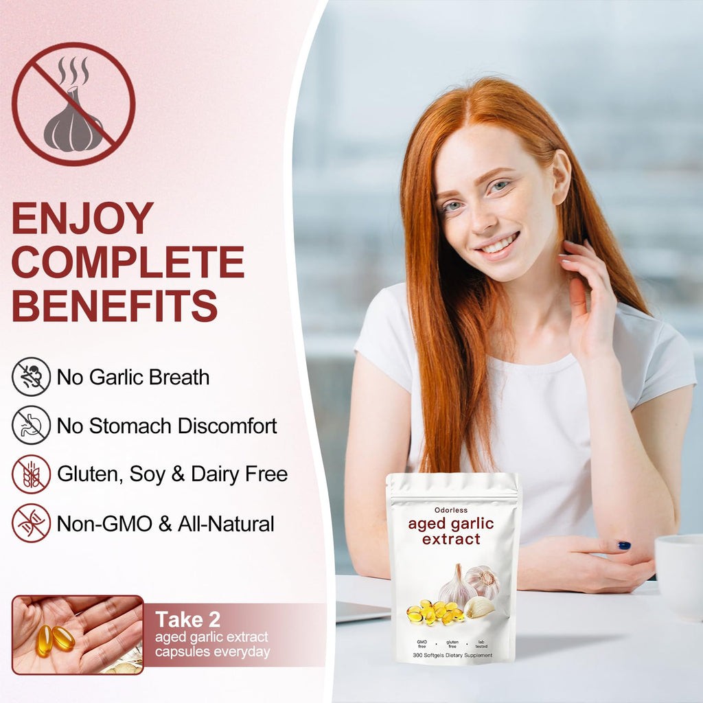 Odorless Garlic Supplement 300 Count Softgels M376653