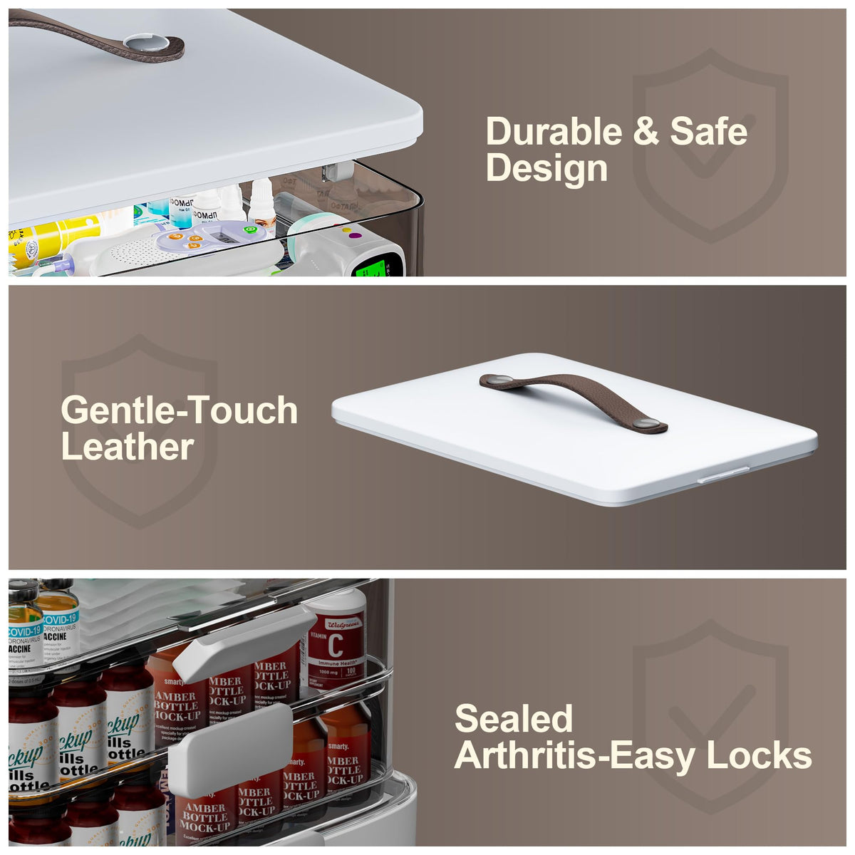 4-Tier Portable Medicine Organizer L56730