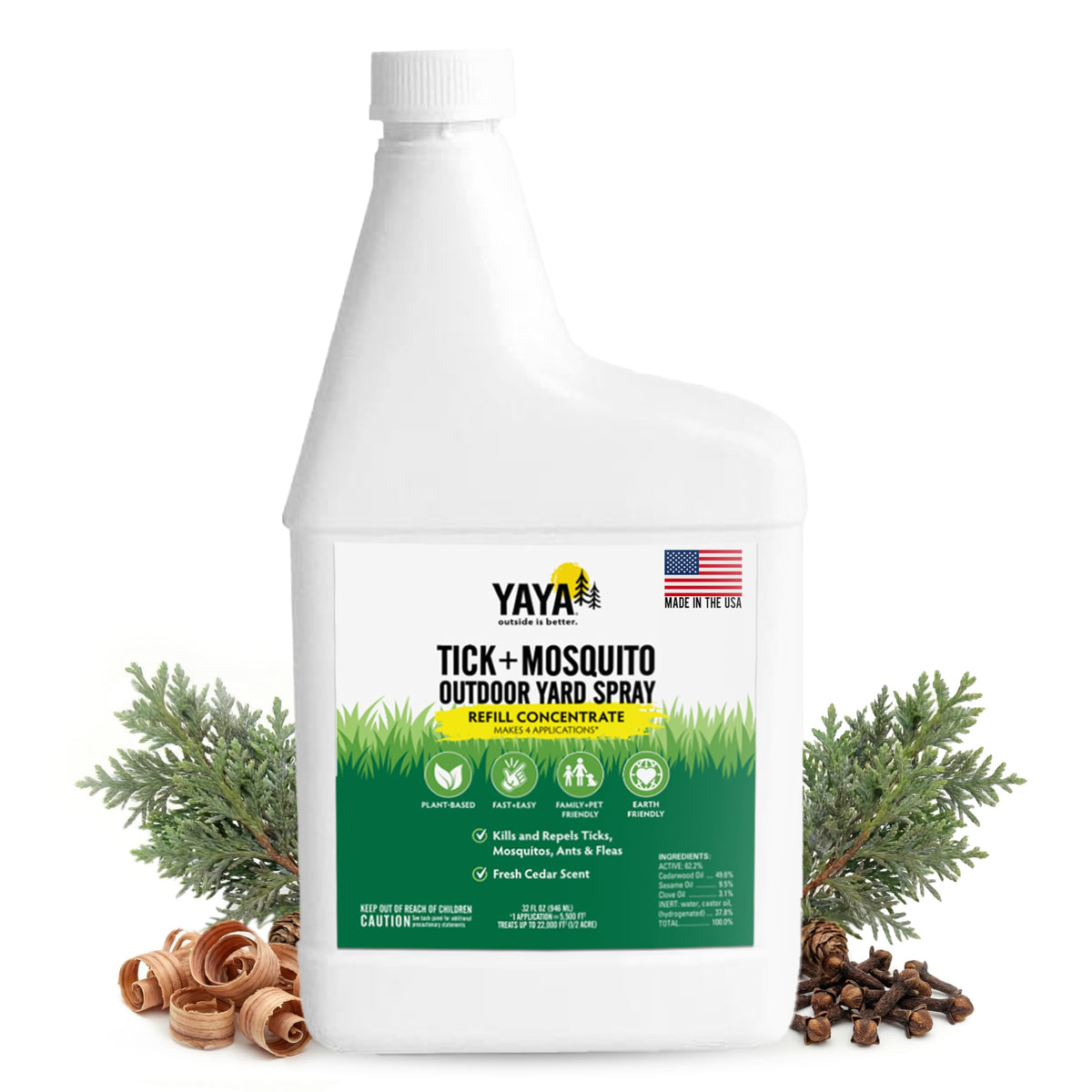 Plant-Derived Essential Oils Outdoor Yard Spray Refill Concentrate 32 oz B588