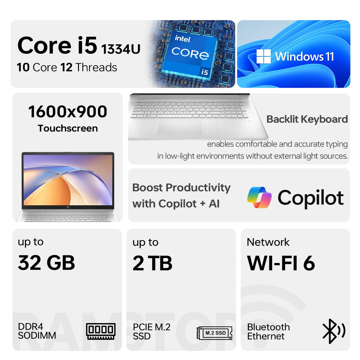 17.3" Touchscreen Intel Core i5 Laptop E44013