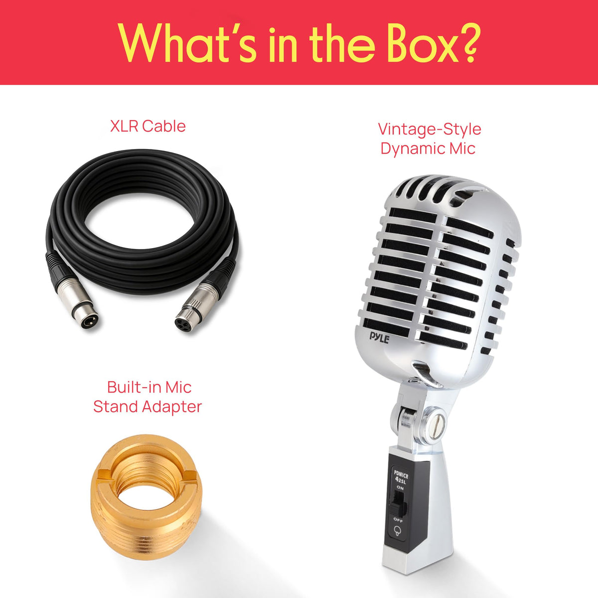 Classic Retro Dynamic Vocal Microphone W54547