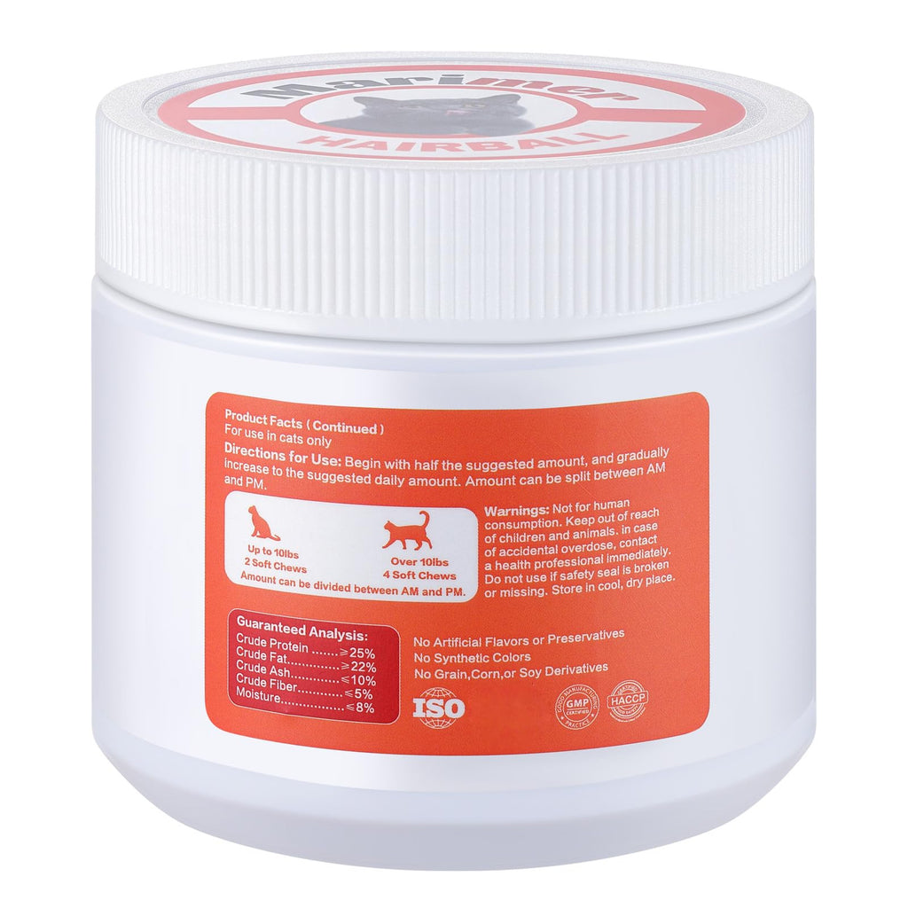 Hairball Control Soft Chews for Cats, Chicken Flavor, 100 Count H9786