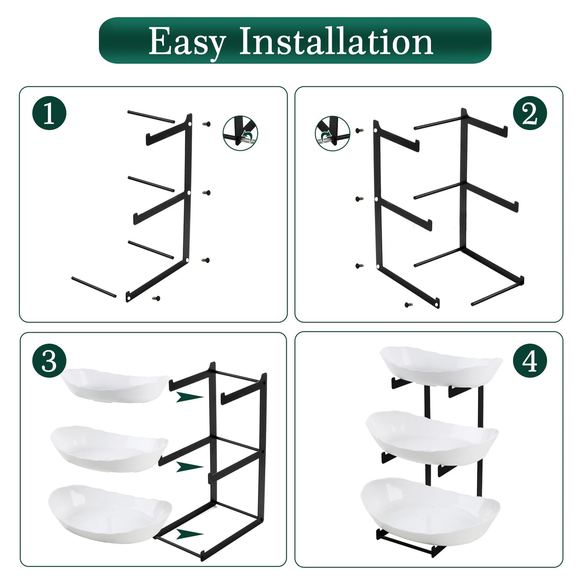 3 Tier White Plastic Fruit Bowl S74431