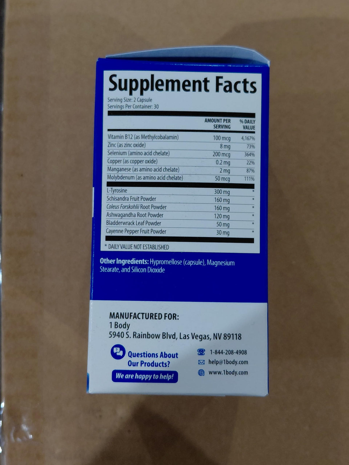 60 Vegan Thyroid Support Capsules W473470
