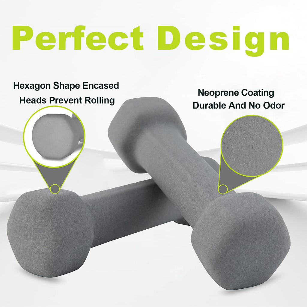 Dumbbells Set of 2 Hex Free Weights M1360