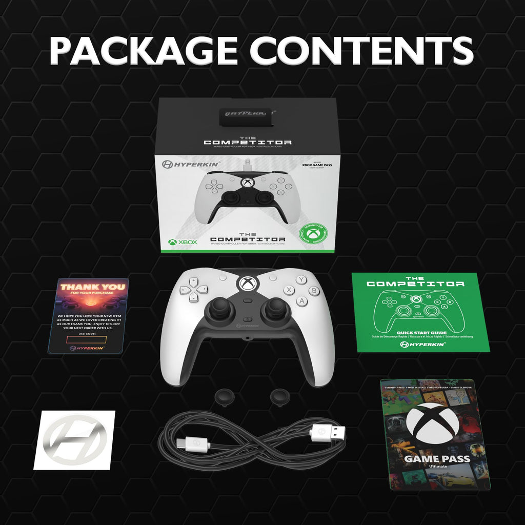 White Wired Controller with Hall Effect Joysticks Y14770