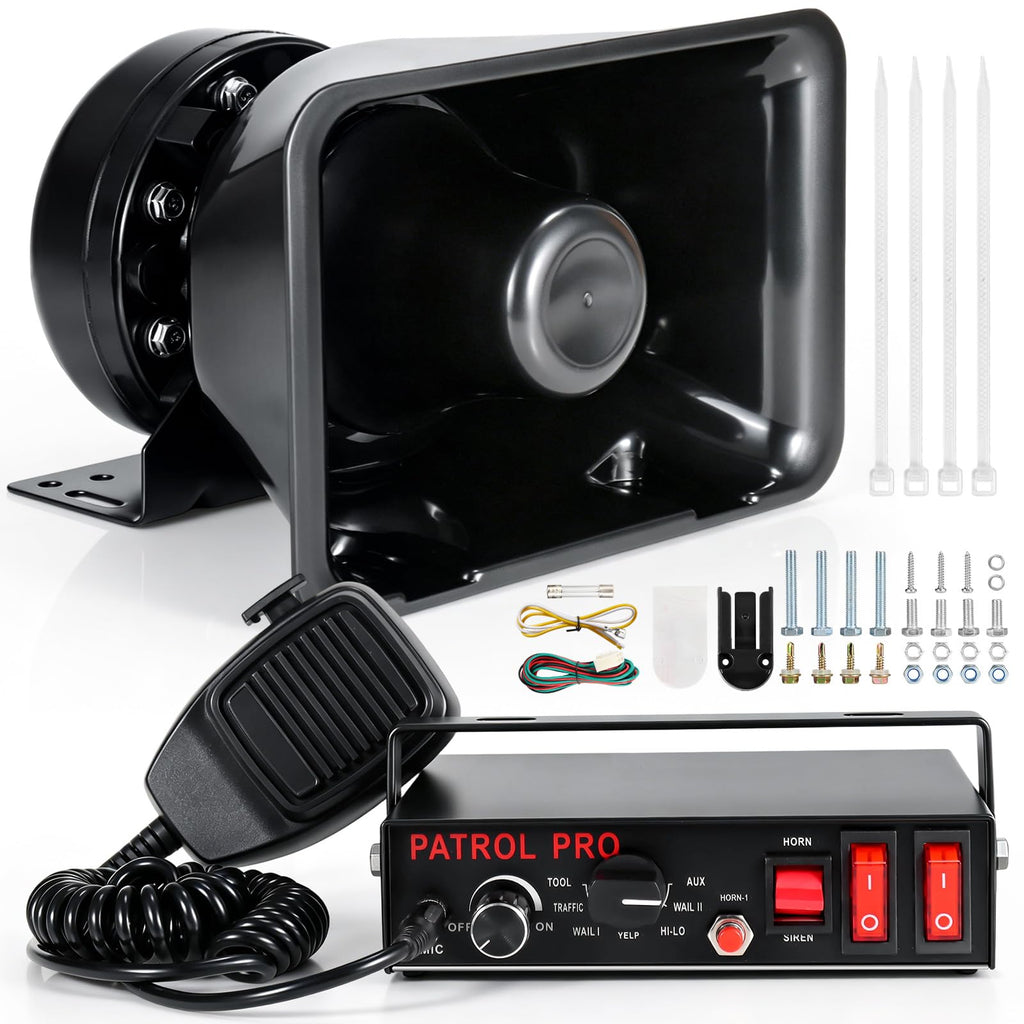 Police Siren PA System with Handheld Mic W454088