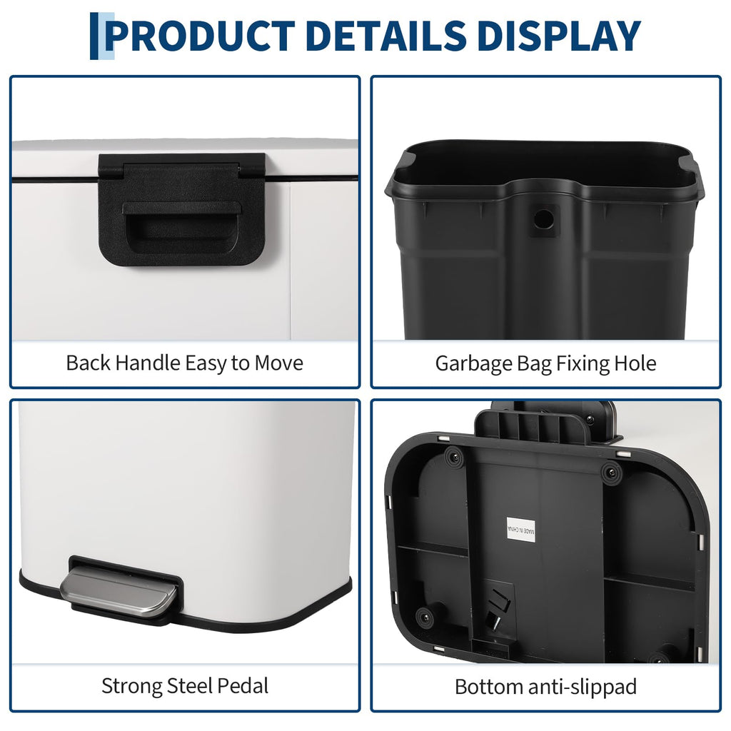 Stainless Steel 50L Trash Can A165