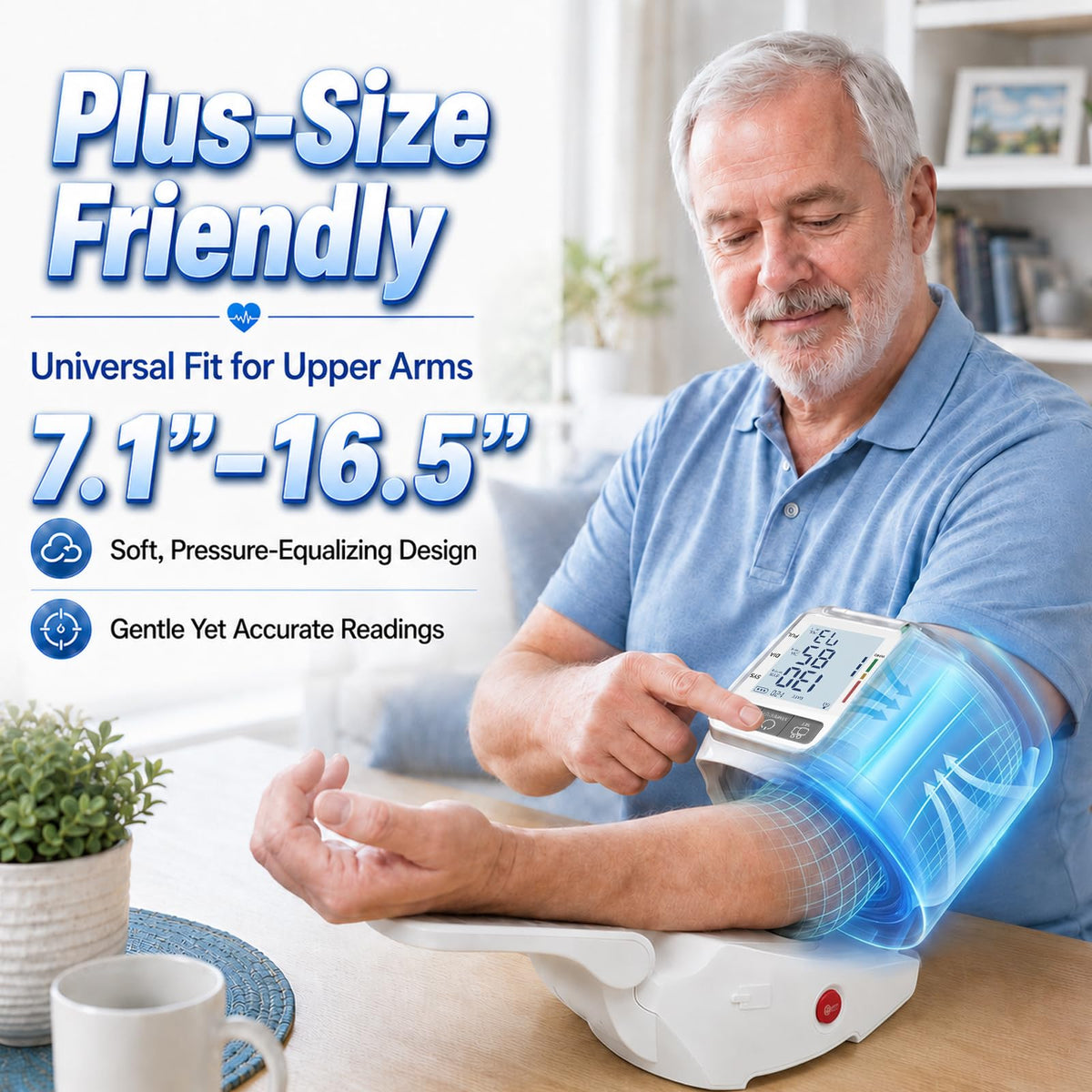 Upper Arm Blood Pressure Monitor with 7.1"-16.5" Cuff U574109