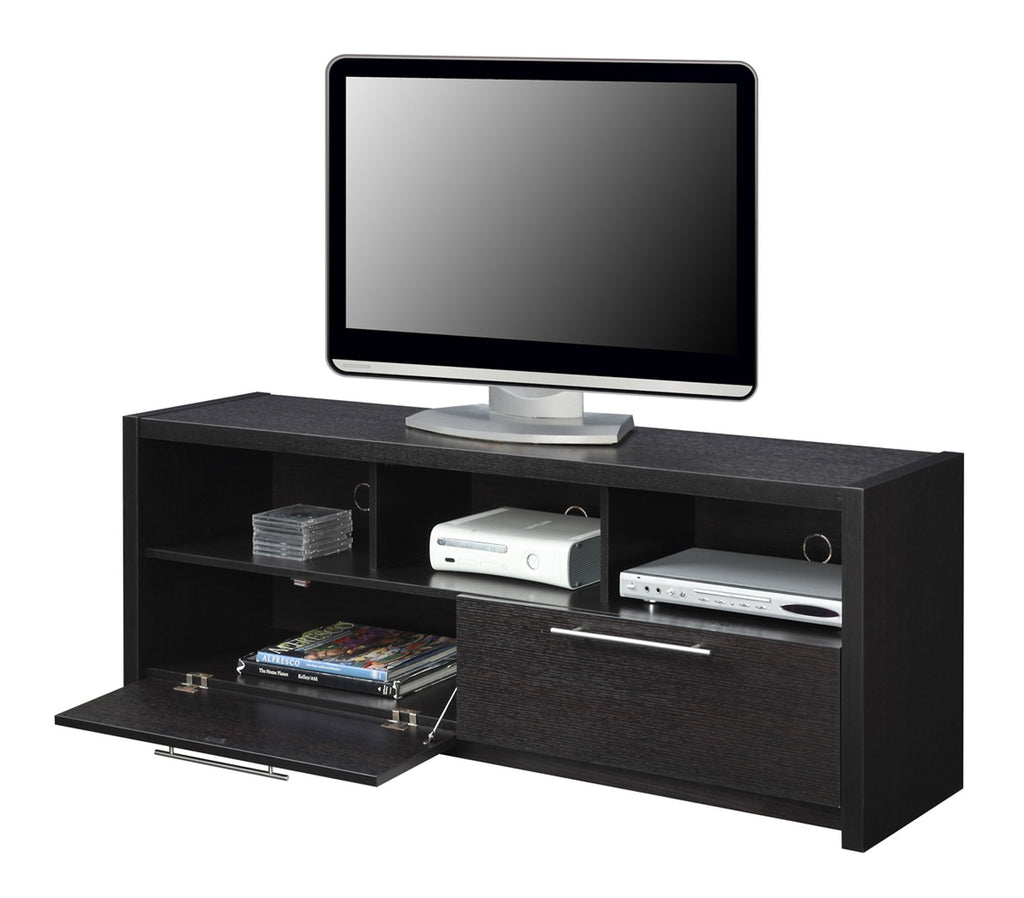 Espresso TV Stand with Storage Cabinets & Shelves T46272
