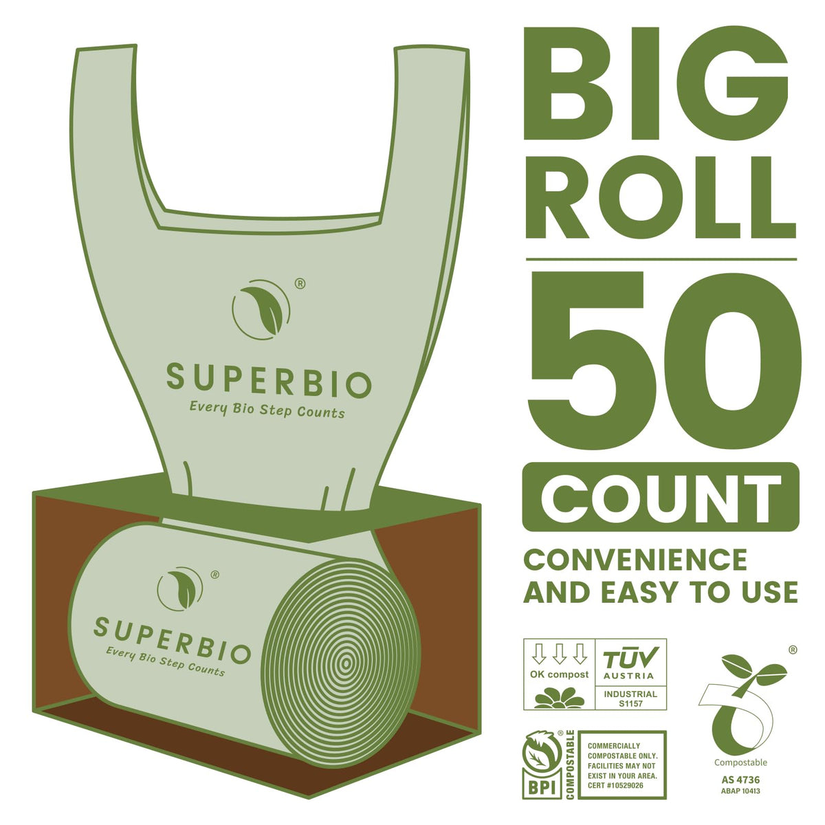 1.6 Gallon Compostable Food Scrap Bags V81230