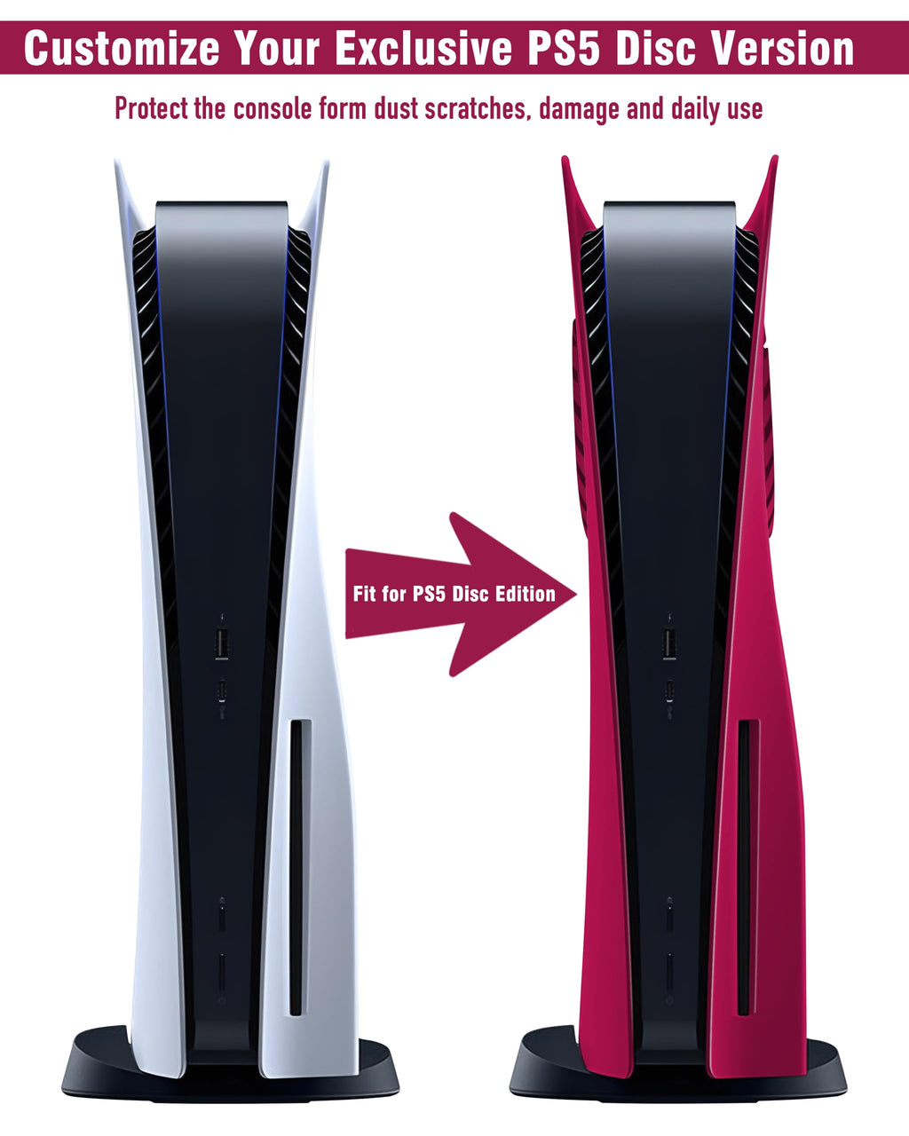 Cosmic Red Vented Faceplate for PS5 Disc Edition U3826