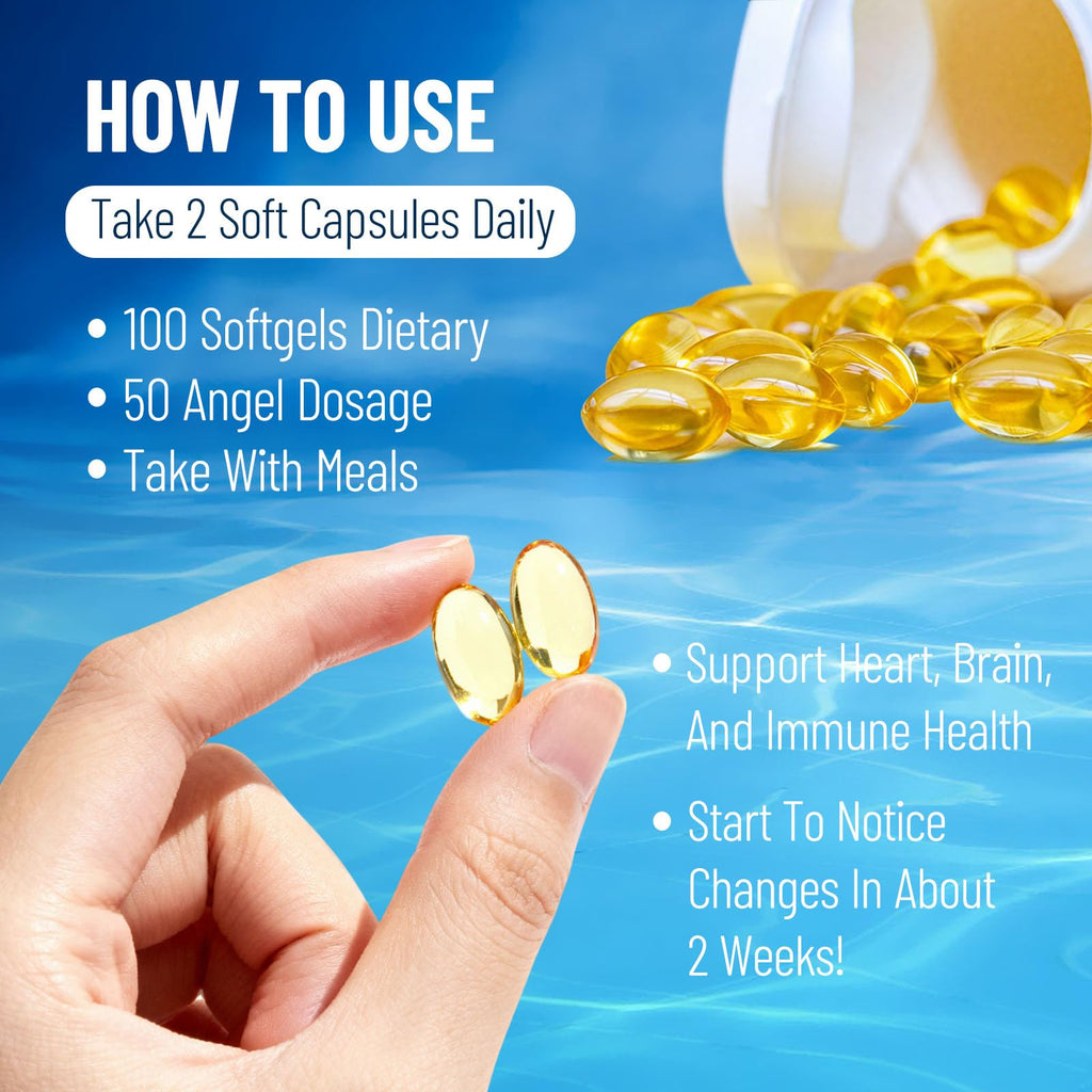 Omega 3 Fish Oil Softgels 100 Ct B554