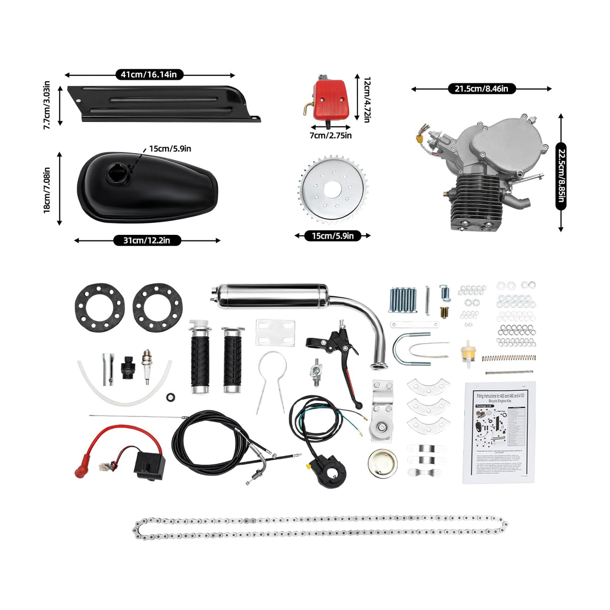 2 Stroke 100cc Bicycle Engine Kit Q6976