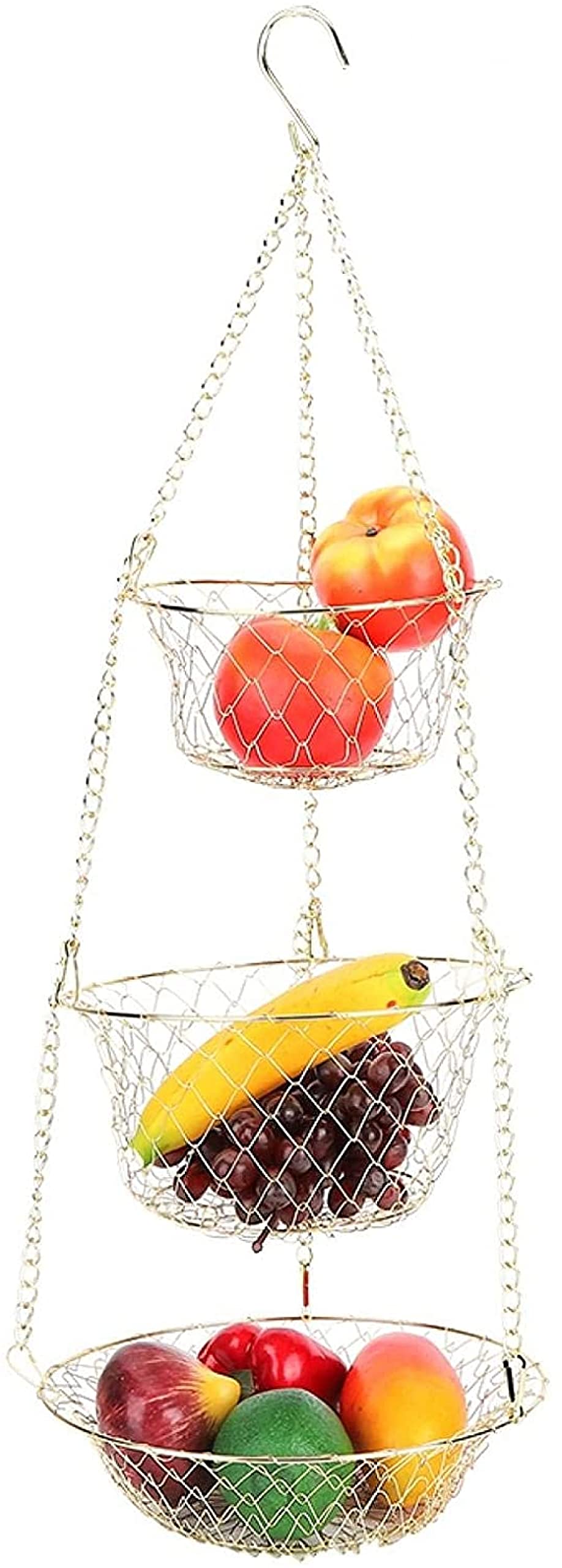 3-Tier Heavy Duty Wire Hanging Basket D856750