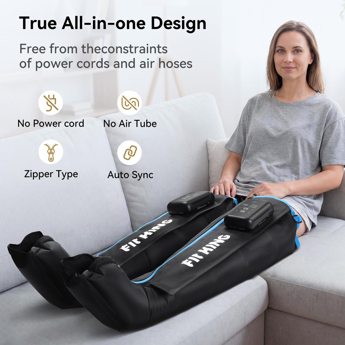 Cordless Air Compression Leg Massager L328330