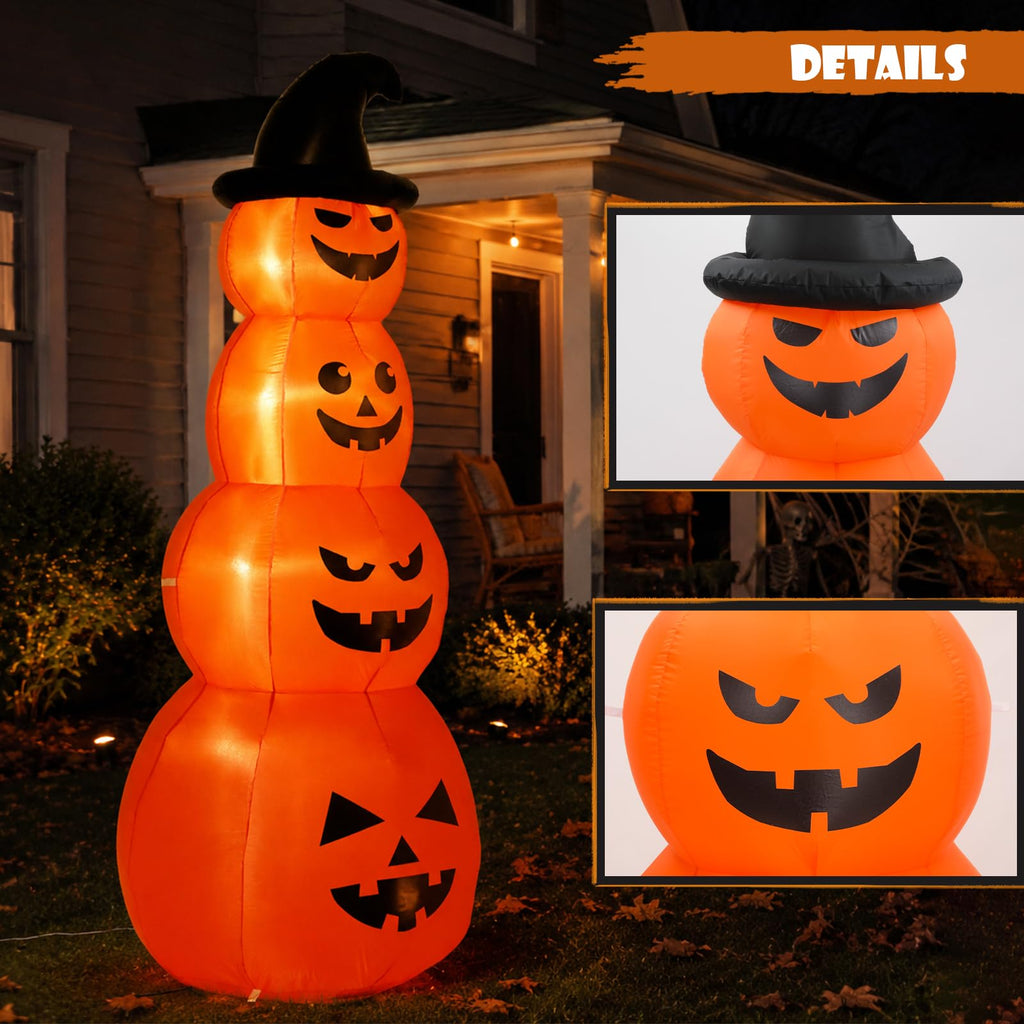 8FT Inflatable Stacked Pumpkins E36646