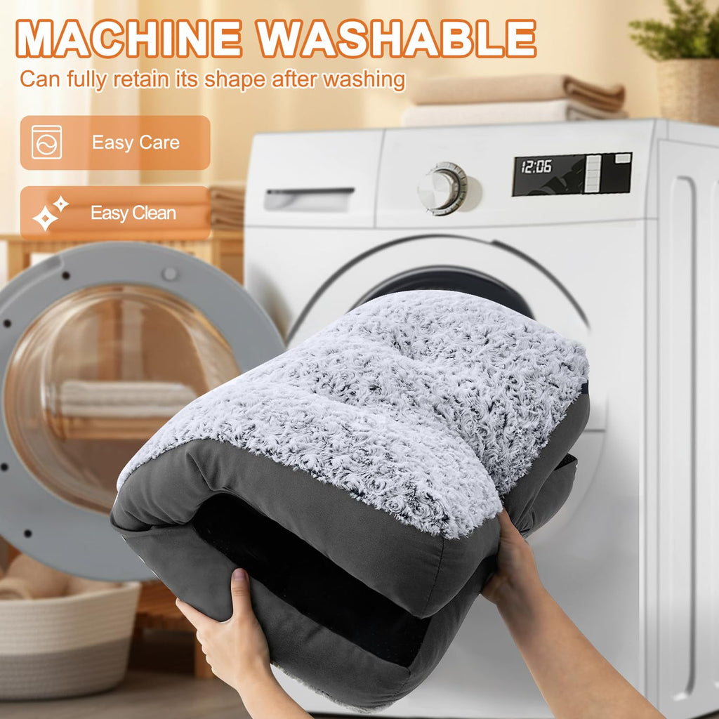 Washable Dog Bed 35 Inch Grey Q88956