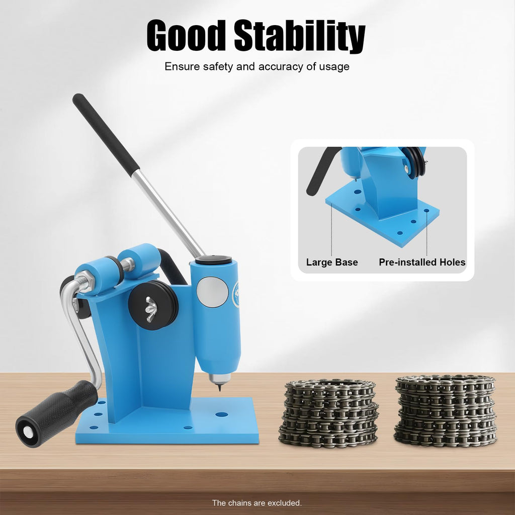 Heavy Duty 2 in 1 Chain Breaker & Riveter Tool with 3 Punches & 2 Connectors B491