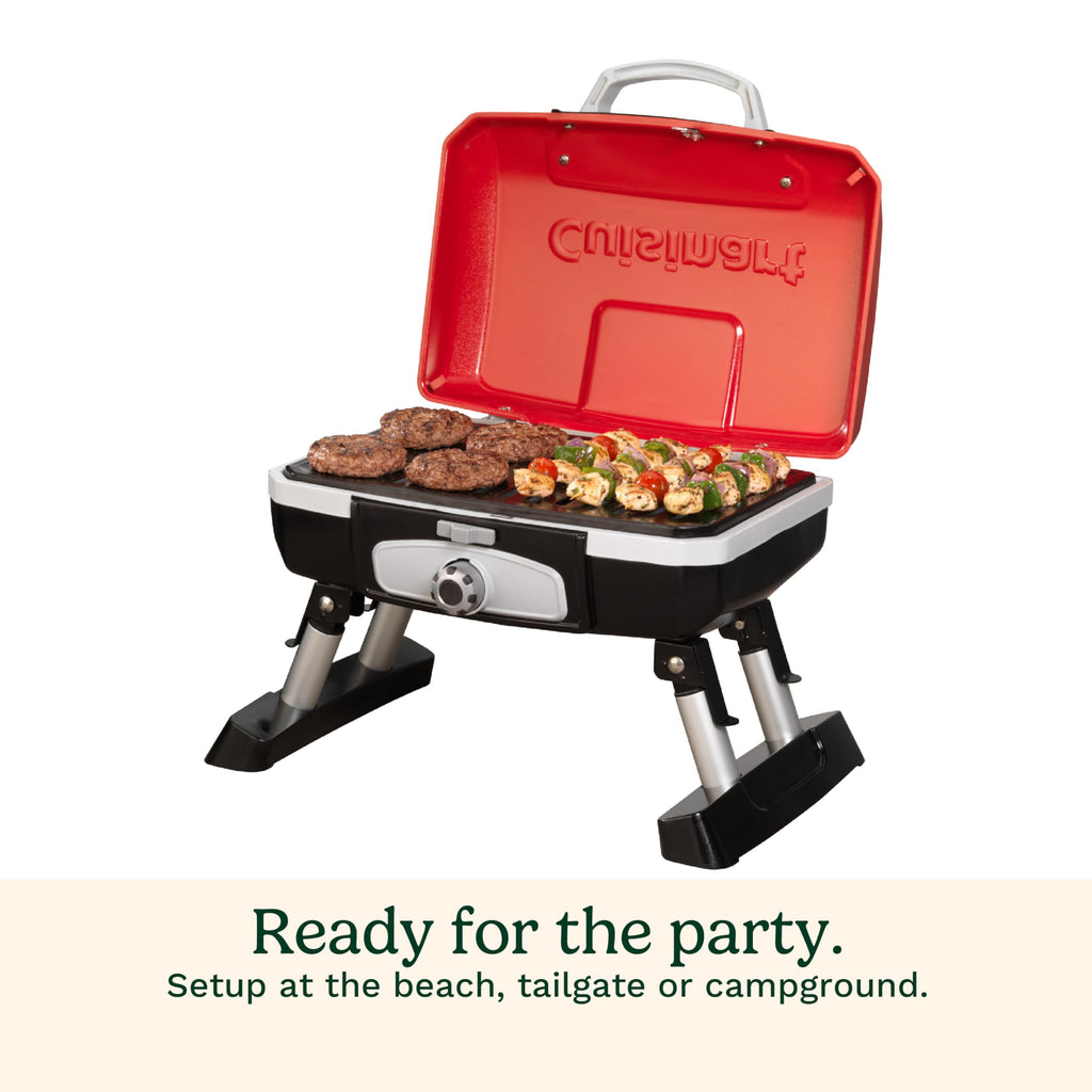 Portable Gas Grill, 150 Sq. In. 5,500 BTU Red N412572