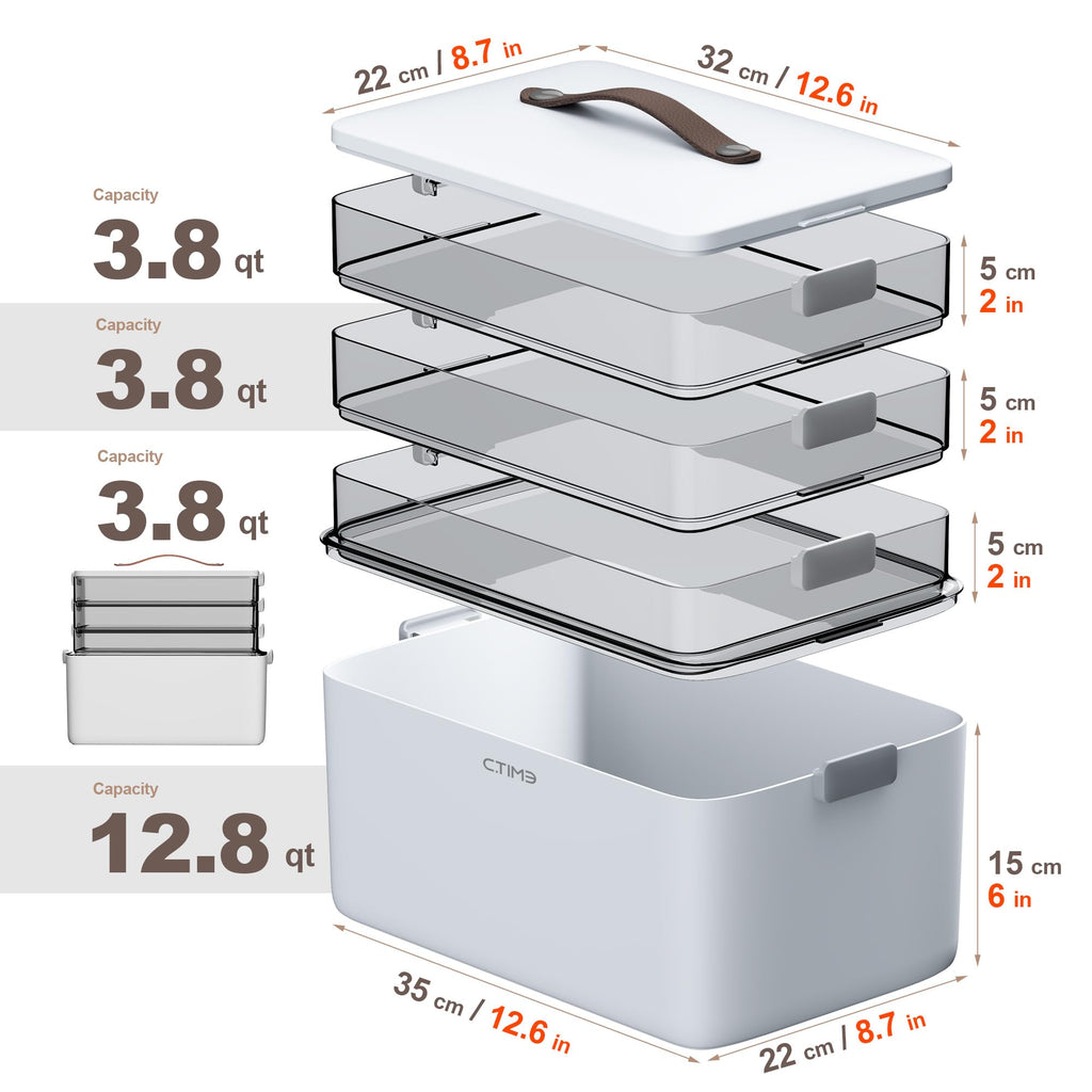 4-Tier Portable Medicine Organizer L56730