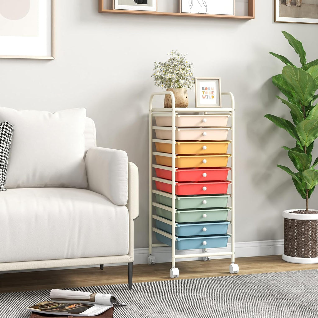 10 Drawer Rolling Cart I36500
