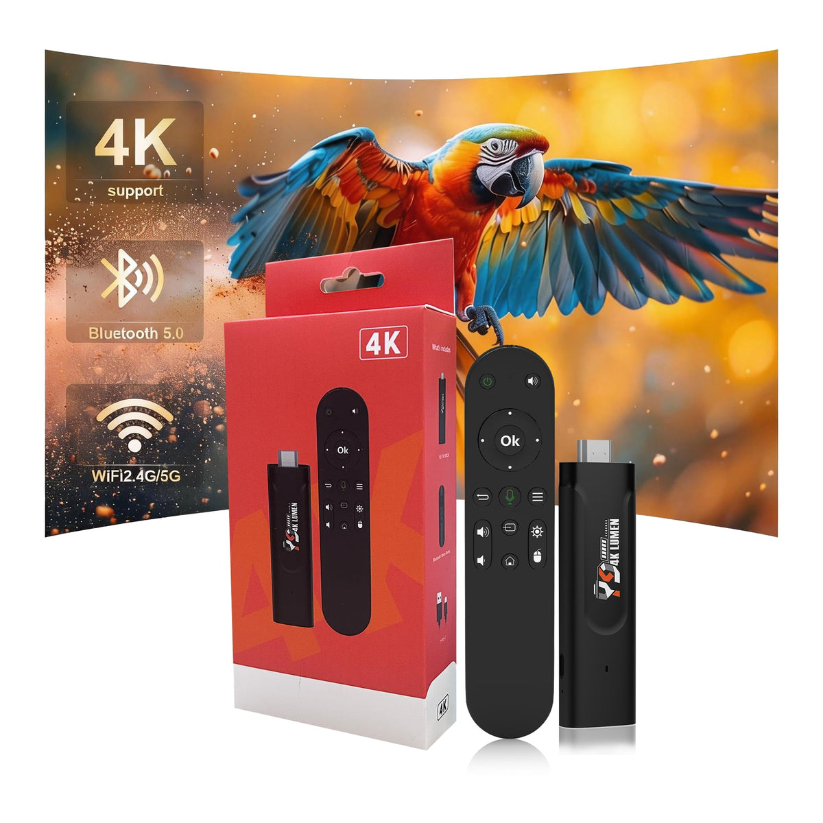 Android 13.0 4K TV Stick 2GB RAM 16GB ROM E712211