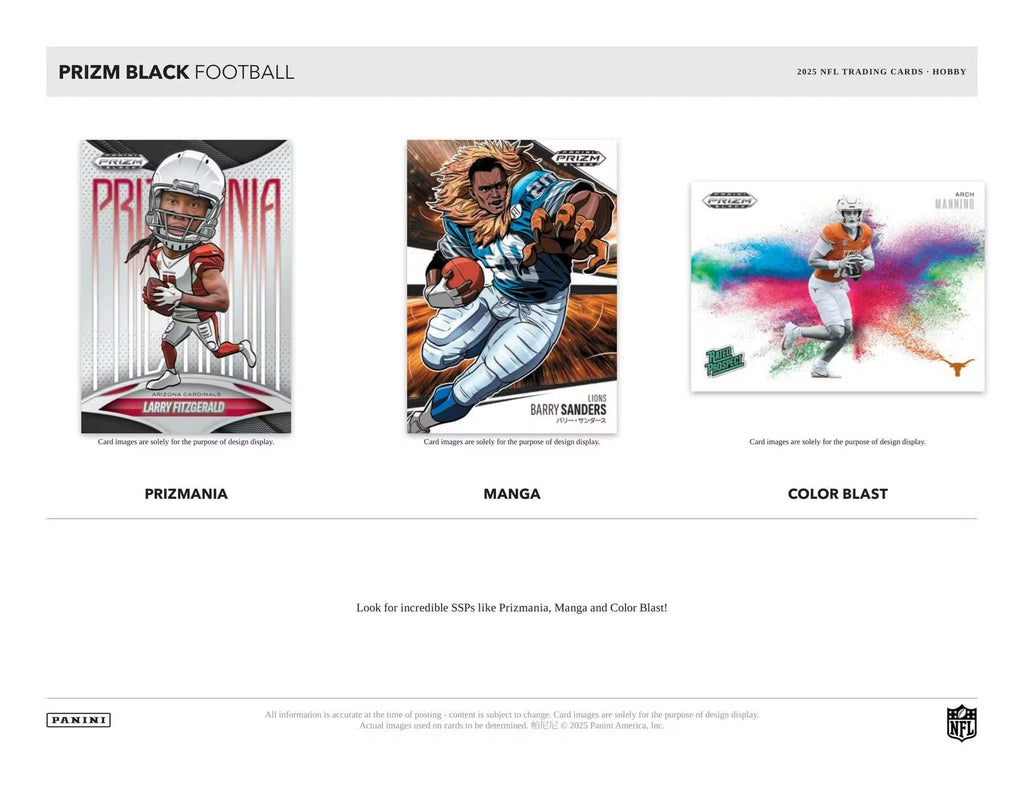 2025 Panini Prizm Black Football Trading Card Box W478477
