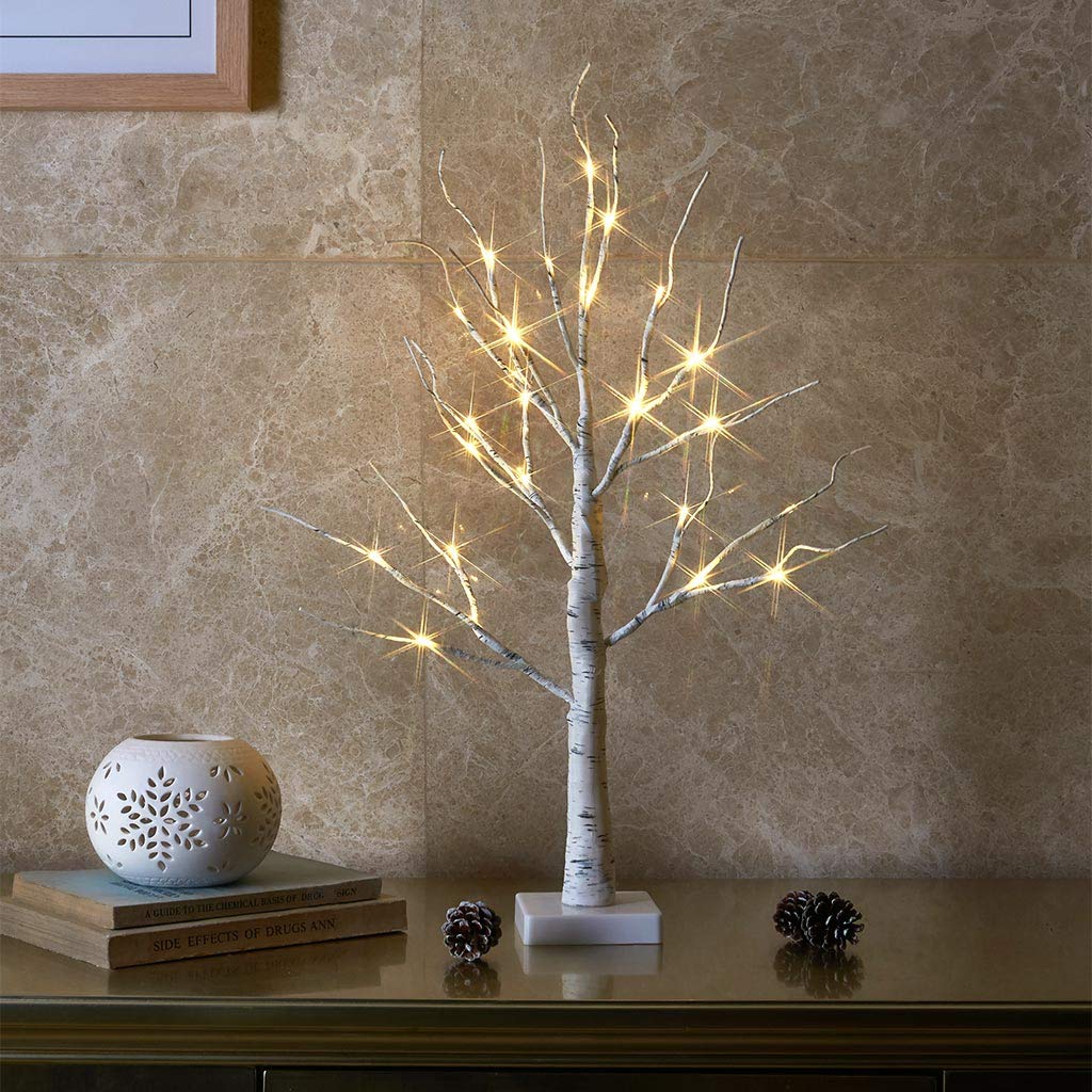 Lighted Birch Tree with Lights Q17756