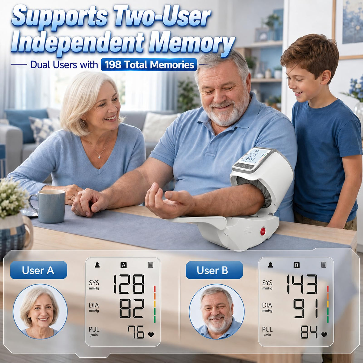 Upper Arm Blood Pressure Monitor with 7.1"-16.5" Cuff U574109