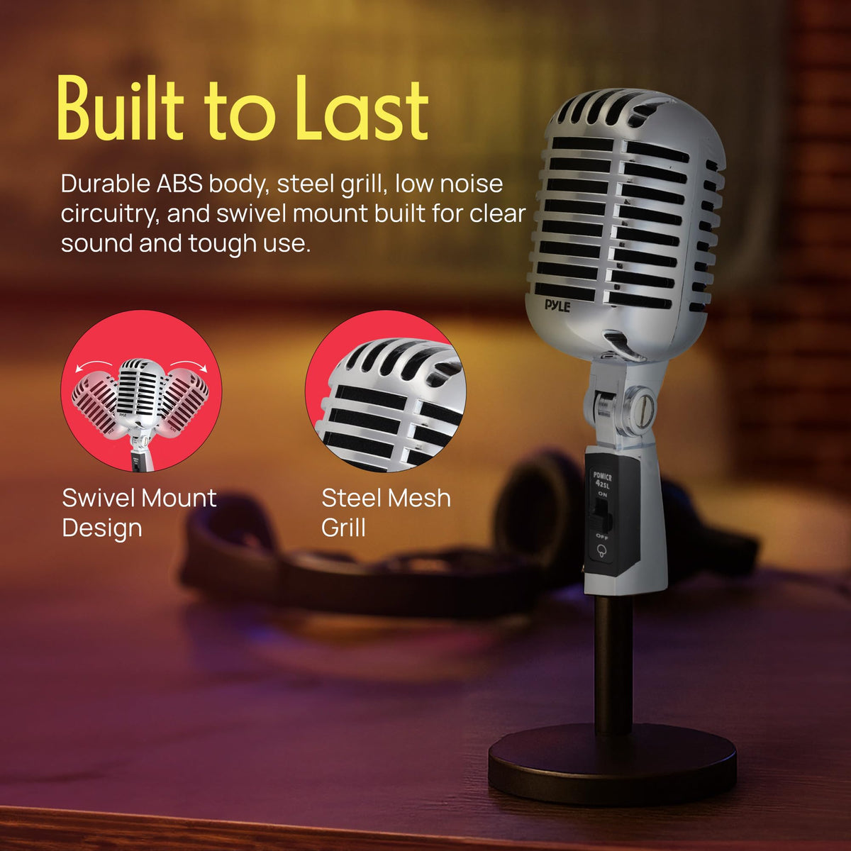 Classic Retro Dynamic Vocal Microphone W54547