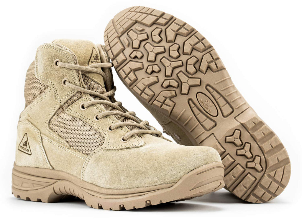 Tactical Combat Boots with CoolMax Lining and Slip Resistant Sole Y256