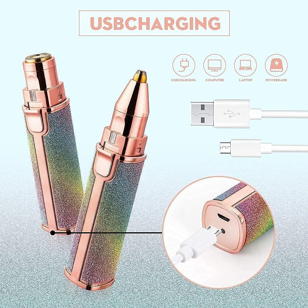 Portable Eyebrow Trimmer Electric Trimmer with Light J4932